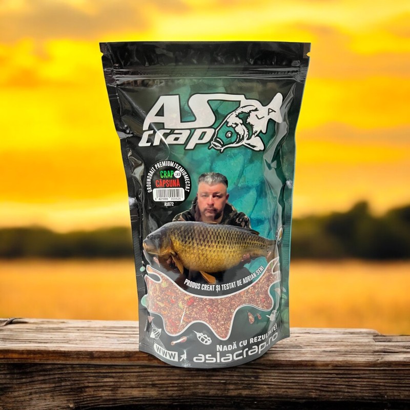 Groundbait Semiumectat Crap Capsuna